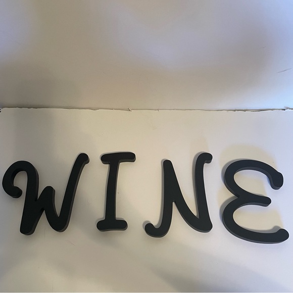 WINE Wooden letters 5” height - Picture 2 of 3